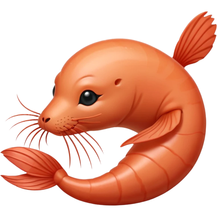 Una foca camarón emoji