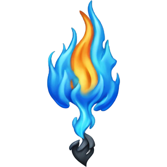 iOS blue fire  emoji