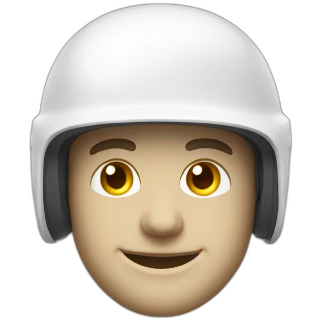 bust of men enginear with white helmet smiling emoji