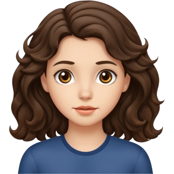 Brunette girl wavy nothing underneath  emoji