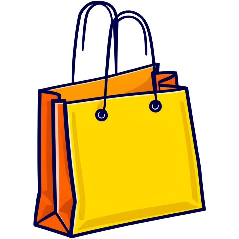 shopping bag with discount tag emoji