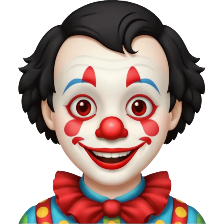 short black haired clown emoji