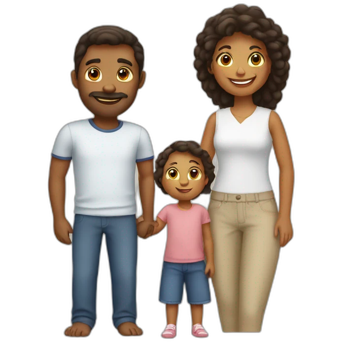 A family with two kids from France emoji