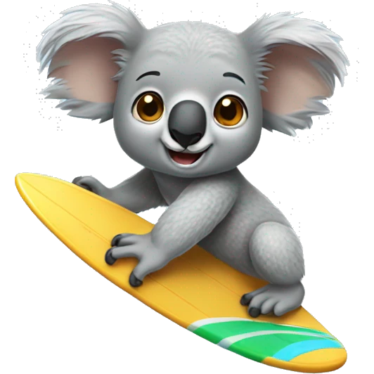 Koala surfing  emoji