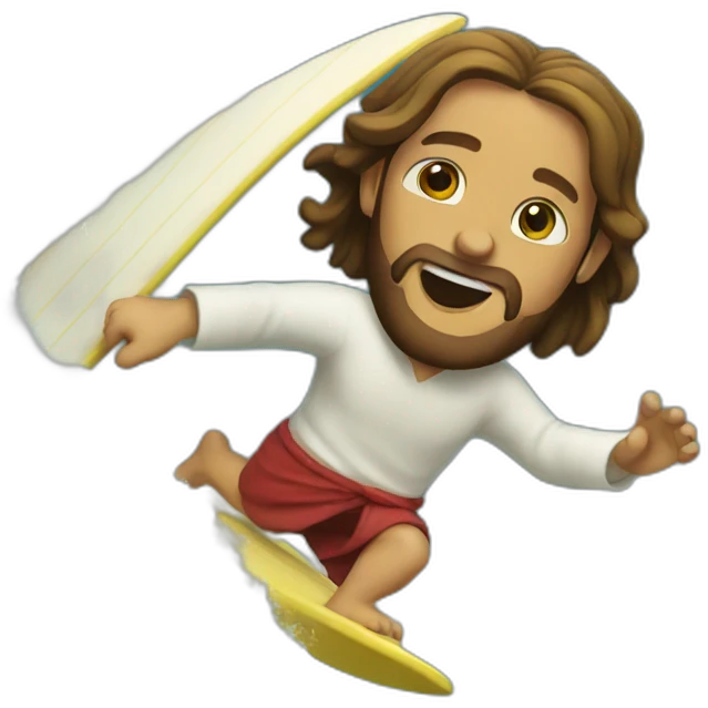 jesus surfing emoji