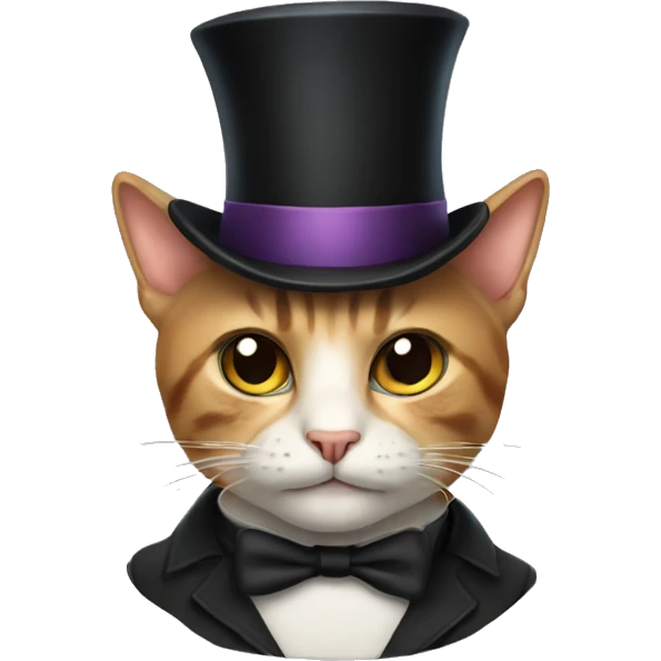 cat with tophat emoji