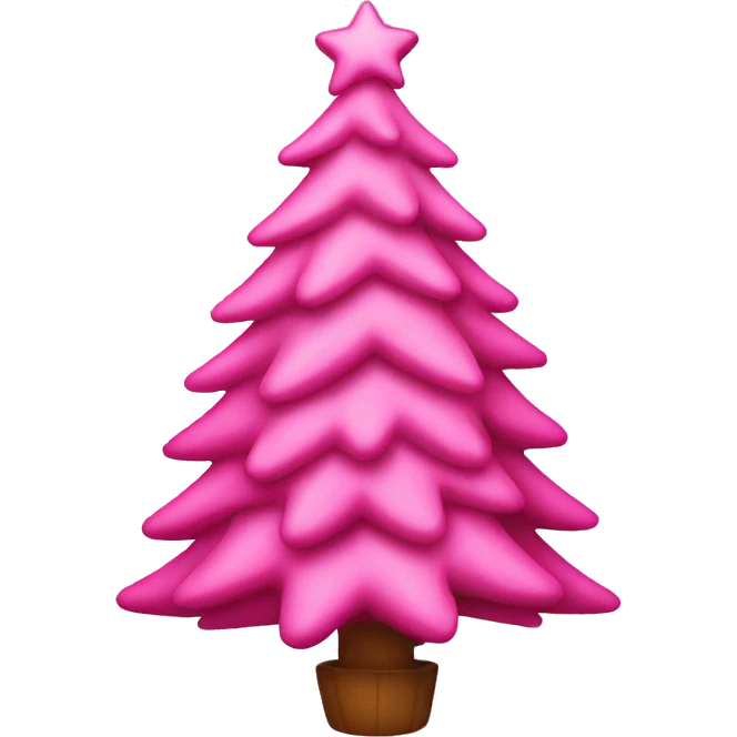 Pink Christmas tree emoji