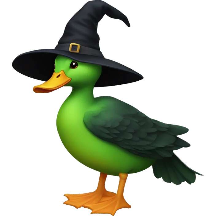 a witch green  duck emoji
