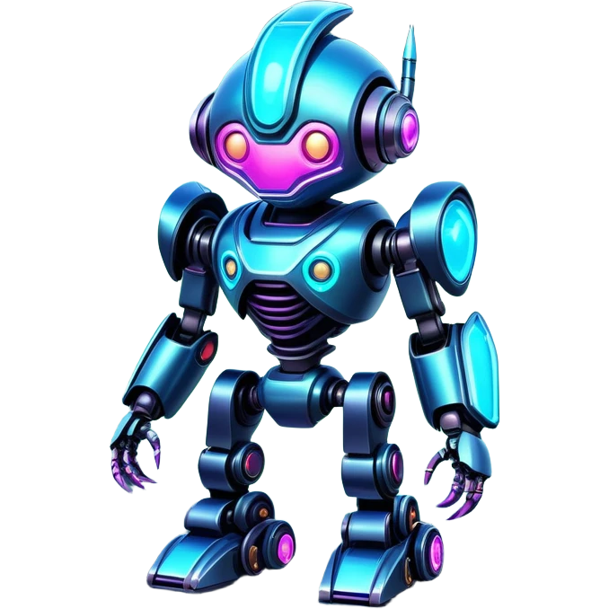  Epic legendary rare glowing mechanical Shiny sparkly transparent bioluminescent luminescent vibrant bright pastel dark exotic iridescent colorful gradients futuristic modern metallic glossy glittery fantasy-cyber-Fakémon-Vernid-robot-creature emoji