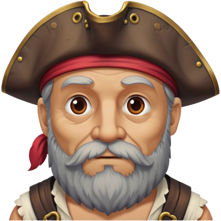 Old bearded pirate with heart eyes looking with admiration emoji