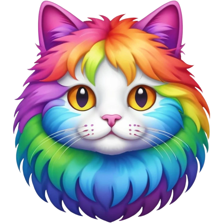 A rainbow cat emoji