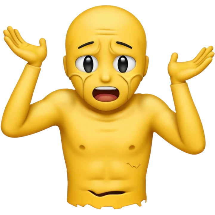 emoji strangling its self with its hands emoji