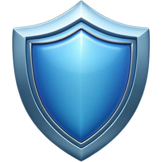 a blue colour shield emoji emoji