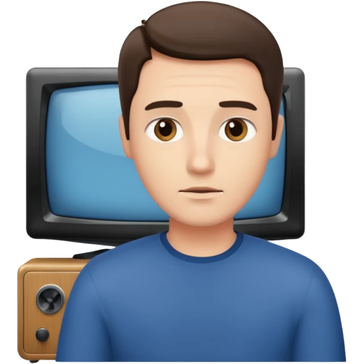 Televizyon izleyen adam emoji