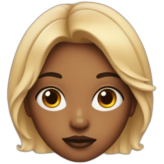 A girl with a Halloween make up emoji