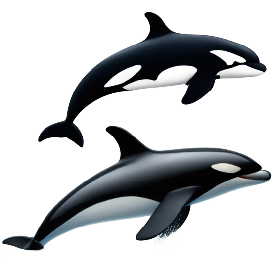 orca and a penguin emoji