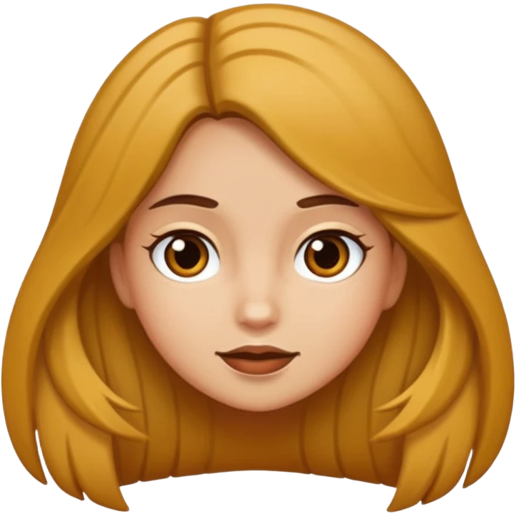haz a una chica con pelo libro pero medio largo, que sea castaña y de piel clarita  emoji