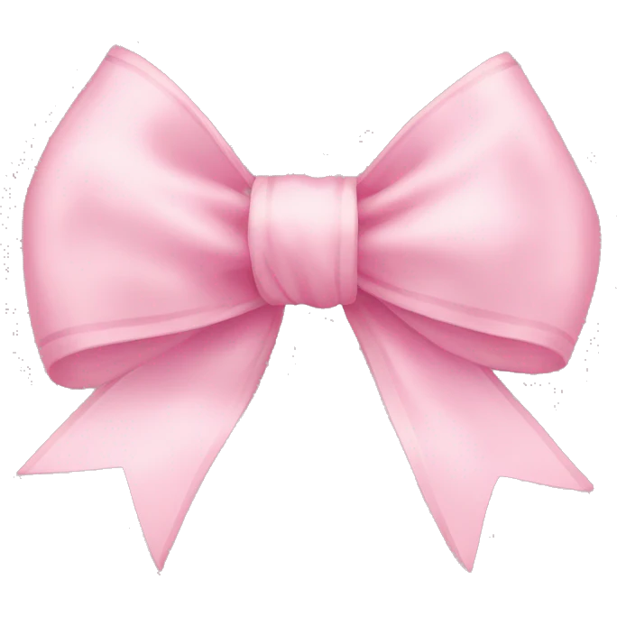 light pink ribbon bow emoji