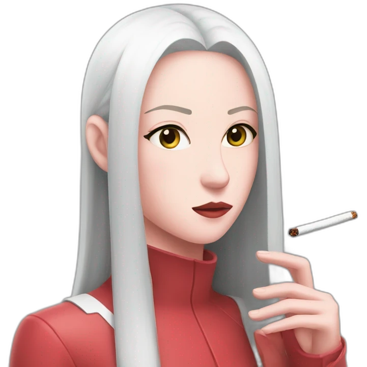Zero Two smoking emoji