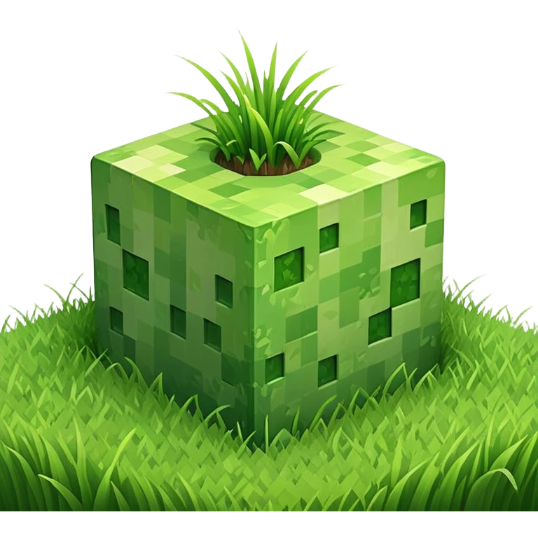 Minecraft grass block emoji