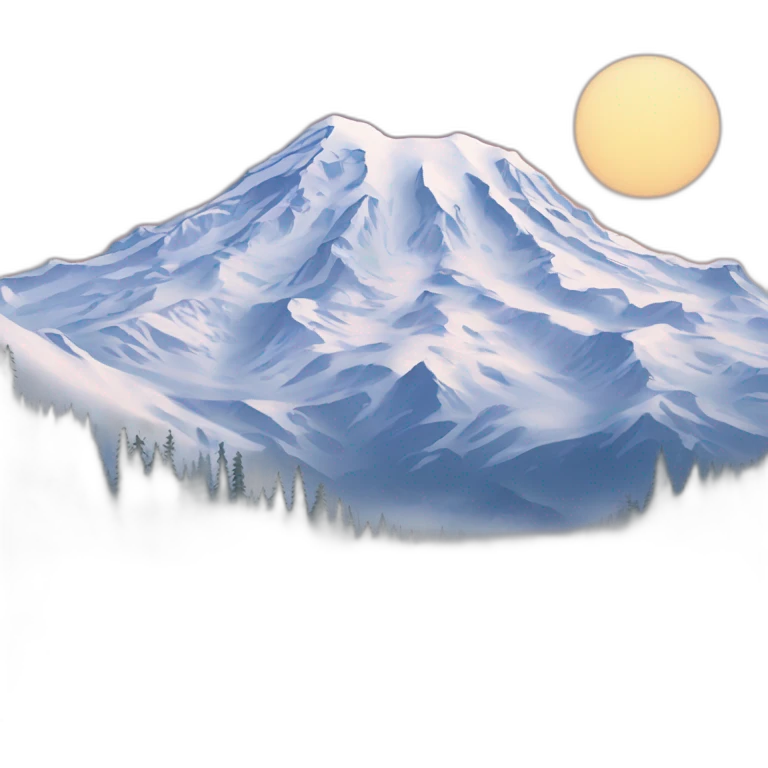 Snowy-mountain-mt-mount-rainier emoji