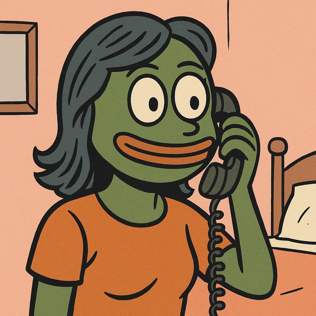 girl talking on telephone in her room emoji