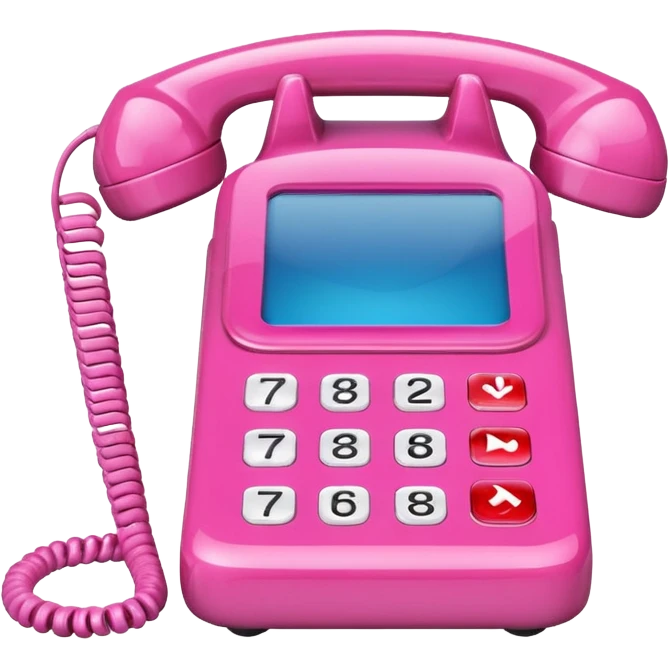 pink phone emoji