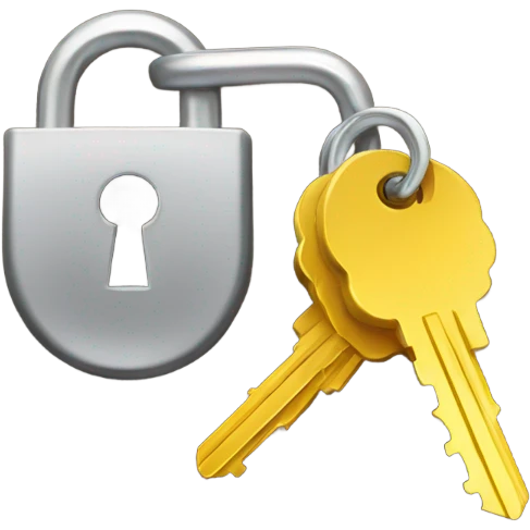 Key going into a lock emoji