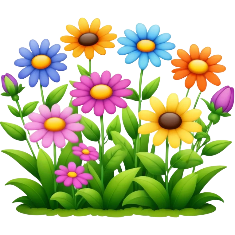 happy smiley garden flowers  emoji