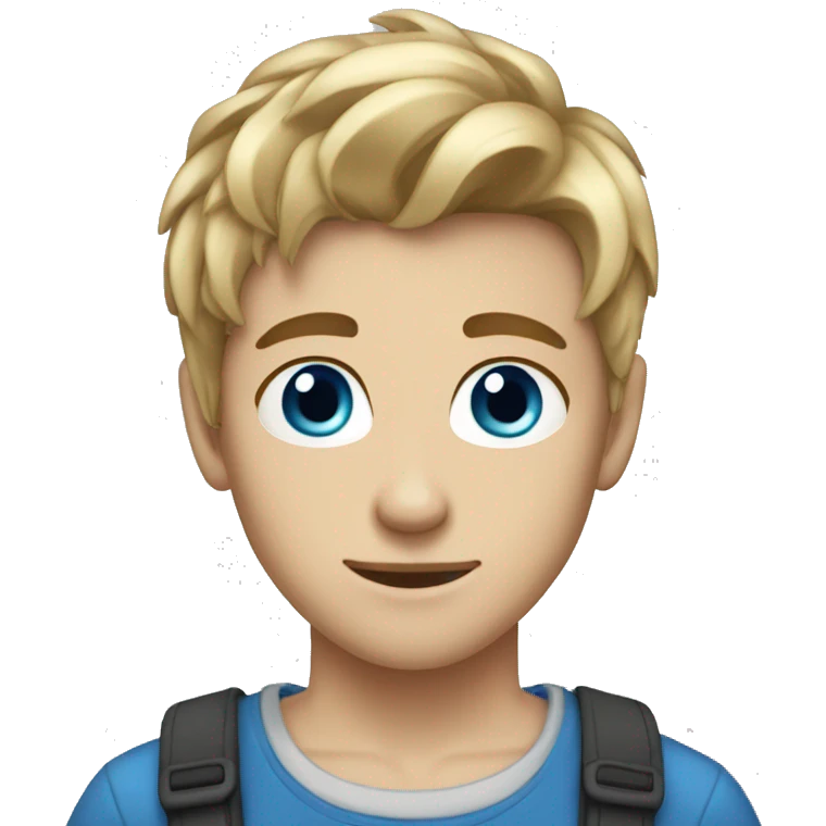 teen boy dirty blonde hair blue eyes cute emoji