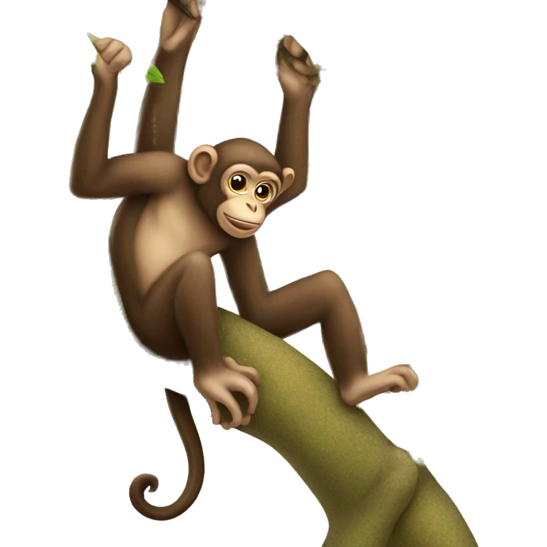 Monkey on tree emoji