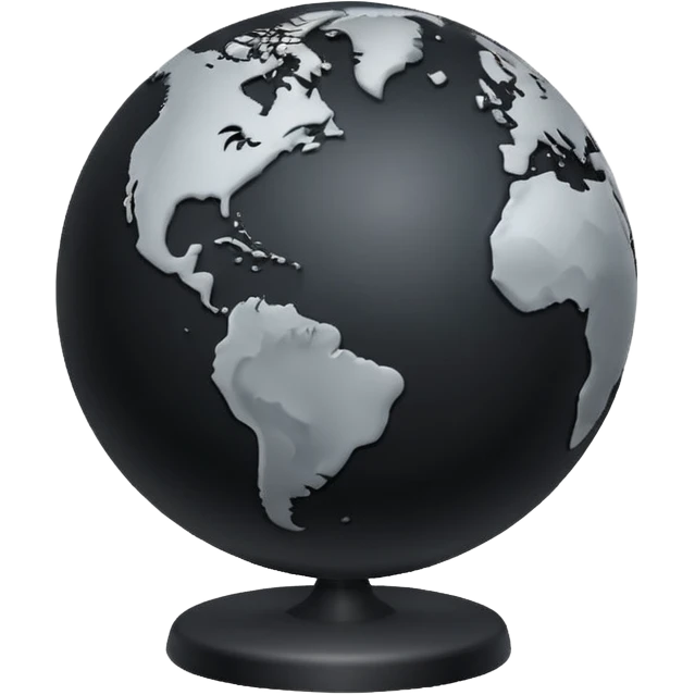 Black globe  emoji