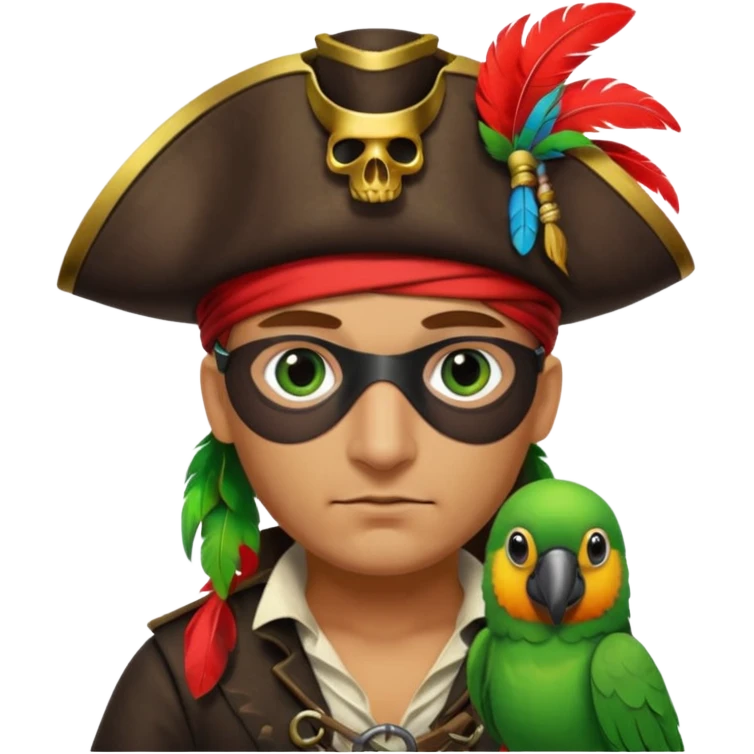 pirate and parrot emoji