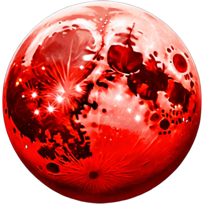 Red moon from lunar eclipse emoji