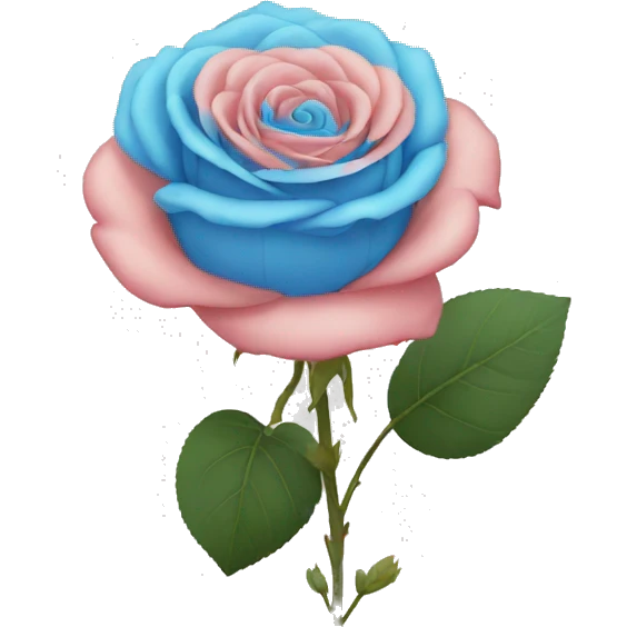 Rosa azul emoji