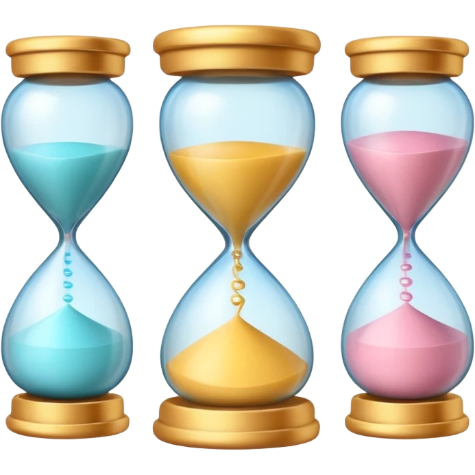 minimal emoji of glowing skin progress over time, hourglass or timeline symbol, pastel tones, represents visible results after consistent treatments emoji