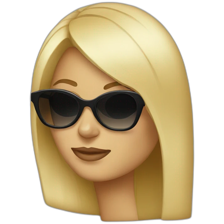 Blond woman with sunglasses  emoji