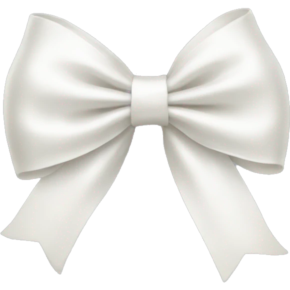 silk white bow emoji