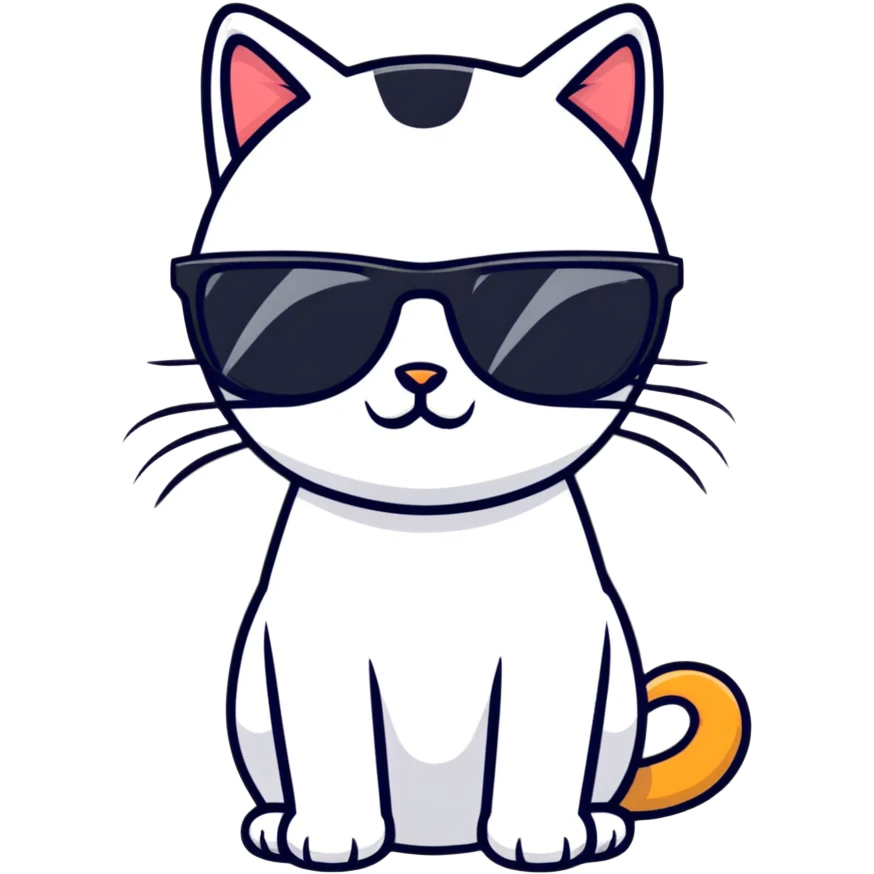 Cat with sunglasses emoji
