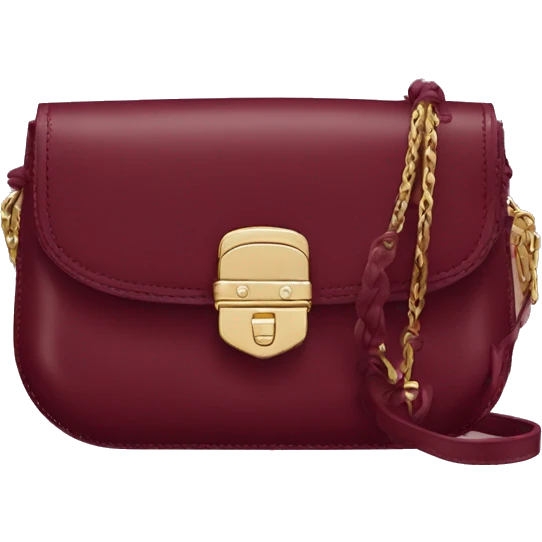 realistic burgundy purse miu miu  emoji