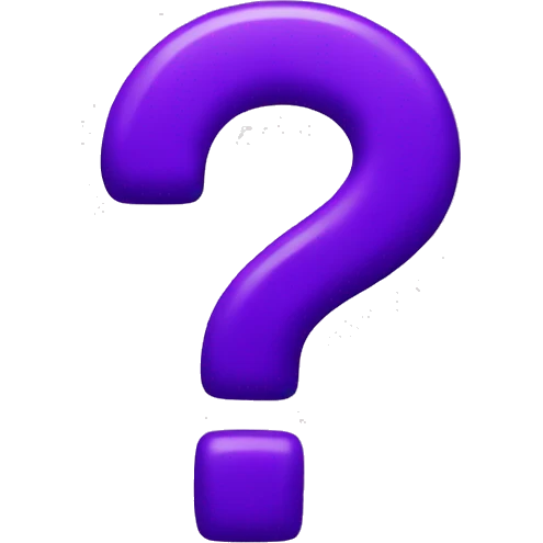 purple question mark emoji