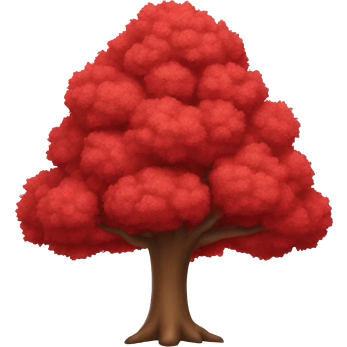 Red tree emoji