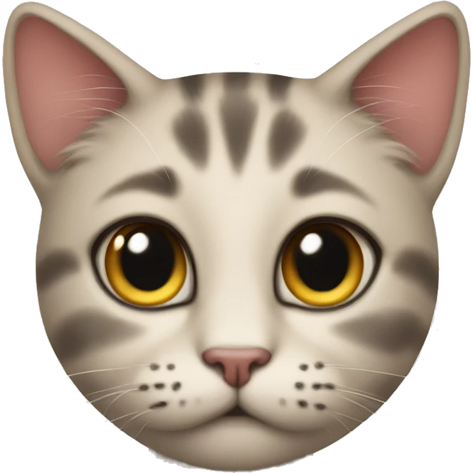 Kitty cat with human face emoji