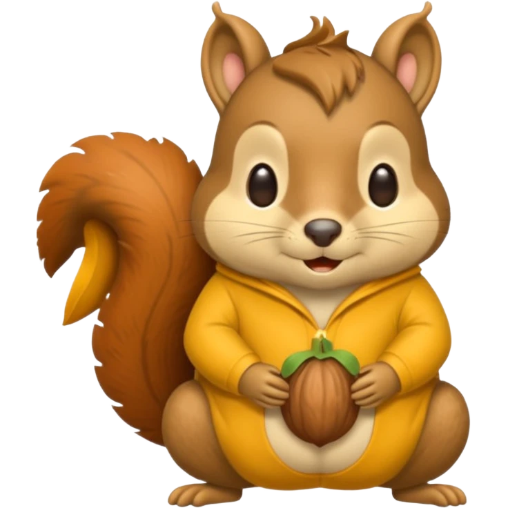 squirrel in acorn pajama suit snoring emoji