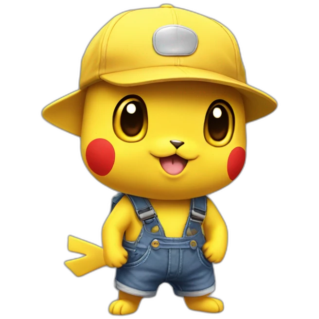 Pikatchu avec une casquette emoji