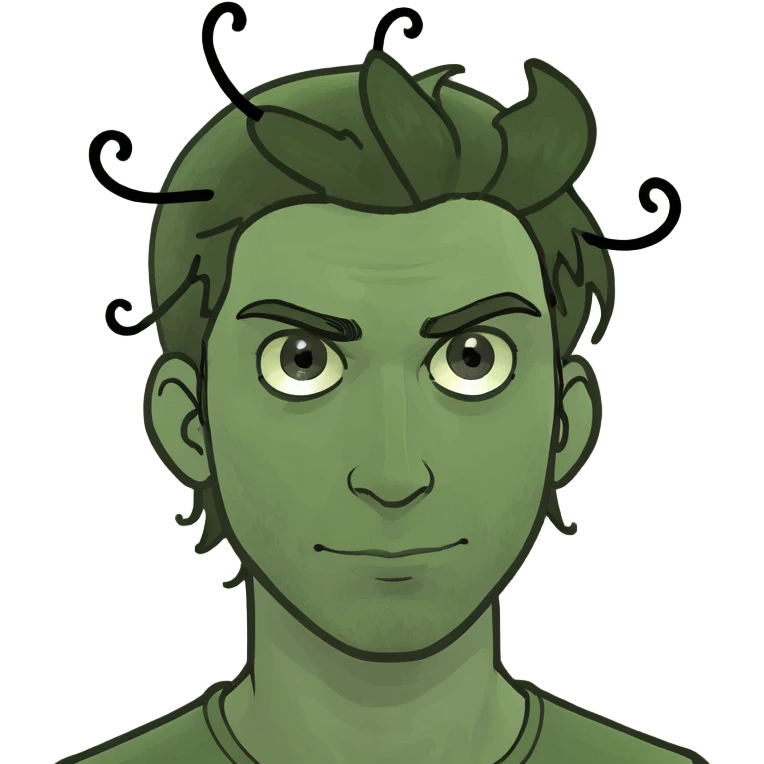 brunette guy with bugs in hair emoji