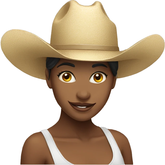 Hat face texas dancer for a logo emoji