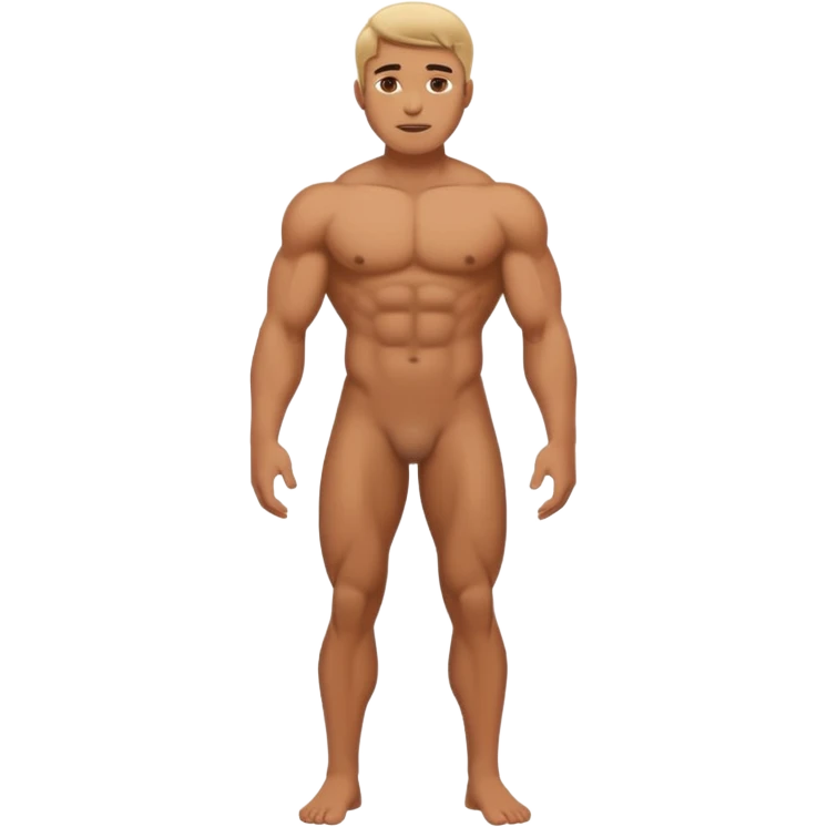 Naked man full body emoji