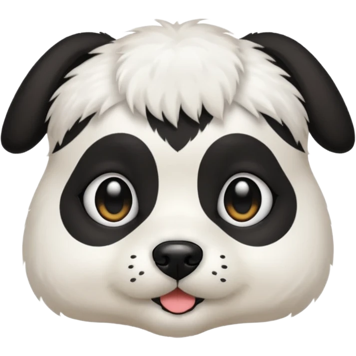 dog white with black face and short hair emoji