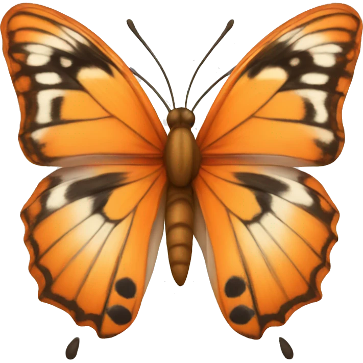 Butterfly orange emoji